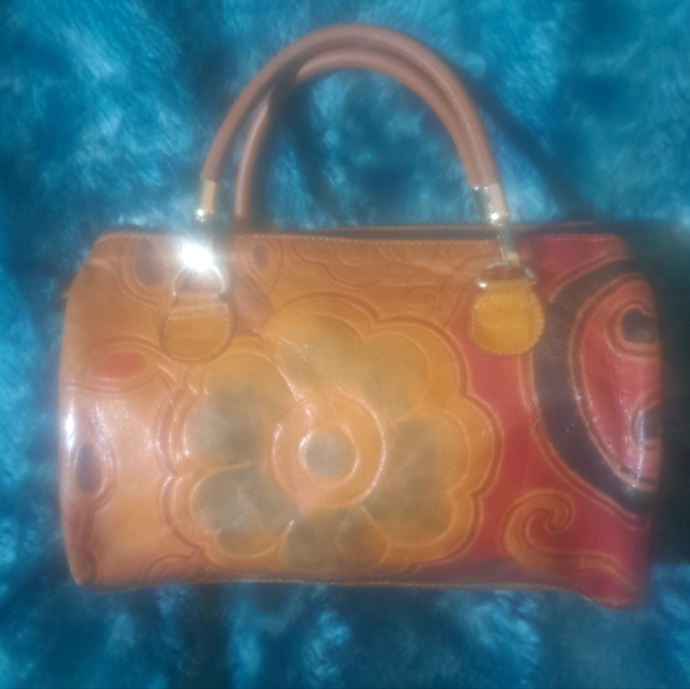 Floral Leather Purse